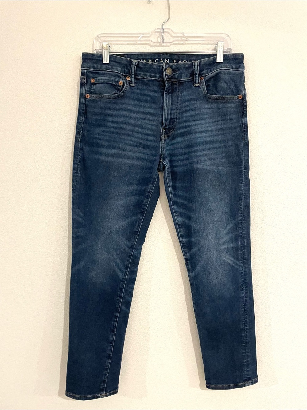 American Eagle Men’s 33x30 Skinny Airflex 360 Dark Blue Wash Jeans